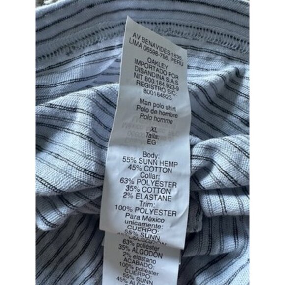 OAKLEY Men’s DEBRIS STRIPE Short Sleeve Short Pull Over Size XL Arctic Ice - Picture 6 of 11